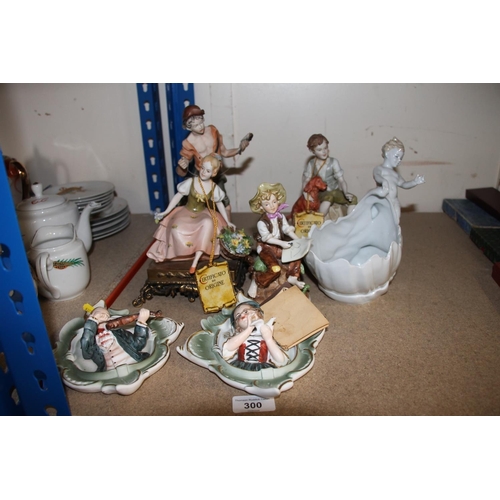 300 - Ceramic figures, wall plaques, etc.