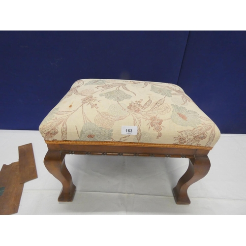 163 - Small Victorian mahogany footstool.