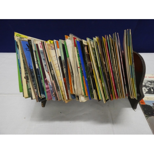 177 - Various Scottish country dancing records and oak book trough.