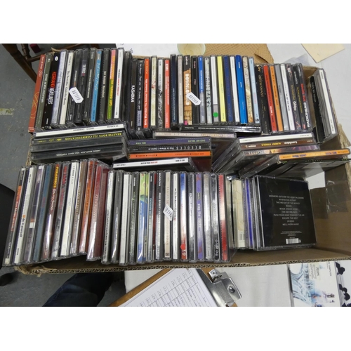 188 - Large box of modern cd's to include Nickelback, U2, Eric Clapton, Flaming Lips etc.