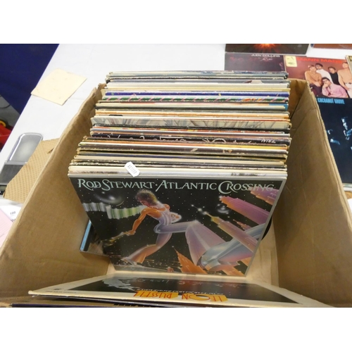 189 - Large box of records to include Genesis etc.