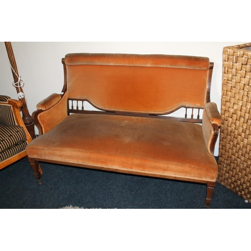 635 - Late Victorian salon two seater sofa