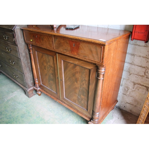 564 - Victorian mahogany buffet, 88cm high.