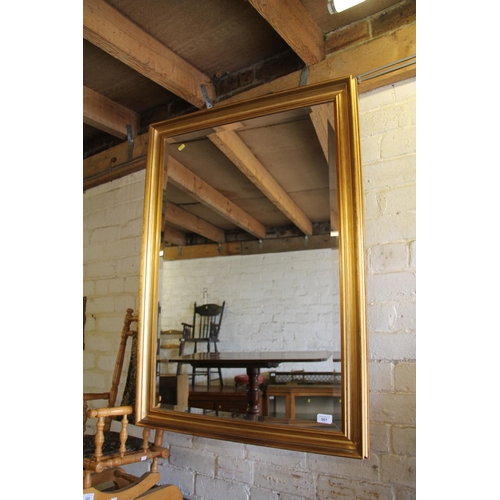 567 - Gilt framed mirror, 100cm high.