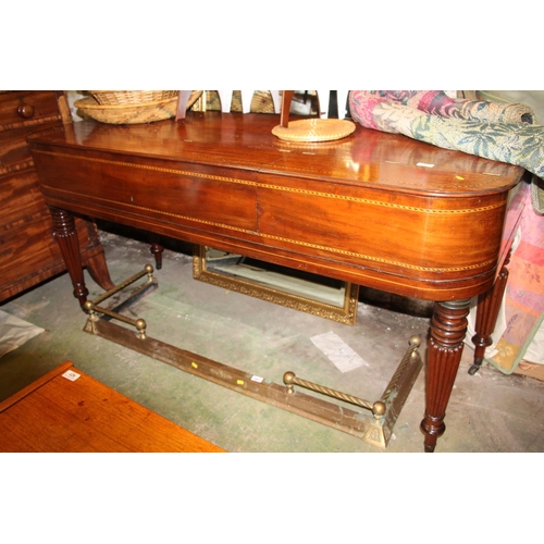 587 - Victorian mahogany table piano, plaque reading R Quest of Bury St Edmunds.Ivory exemption code - BC5... 