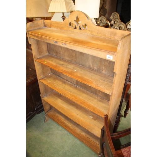 618 - Early 20th century oak bookshelf, 145cm high.