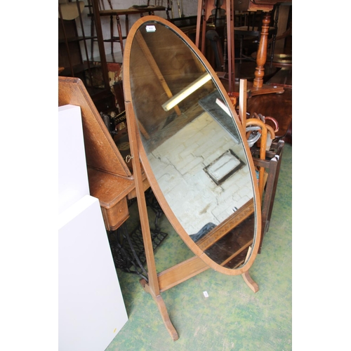 632 - Free standing swing mirror, 150cm.