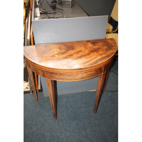 665 - Late Victorian D shape card table