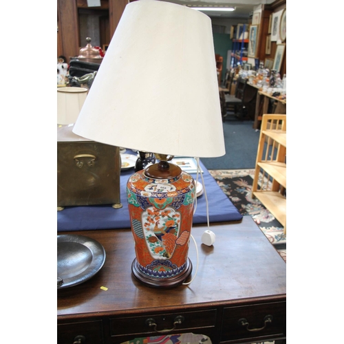 668 - Modern Japanese Imari style ceramic table lamp