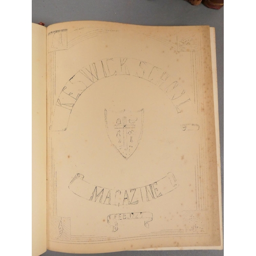 102 - Keswick School Magazine.  9 bound vols. Various dates, December 1899 - Summer 1936; also K... 