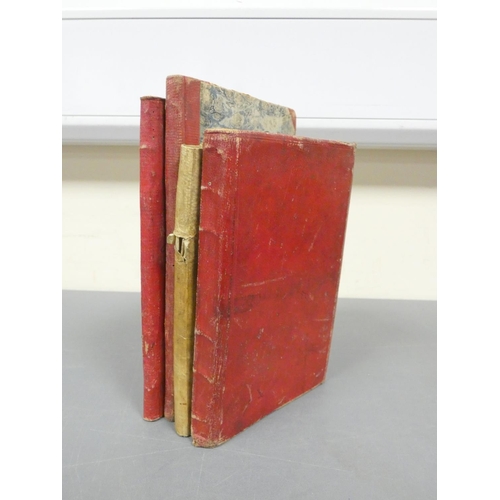 105 - Manuscript Accounts Books.  Mid 18th century limp vellum notebook of agricultural accounts; another ... 