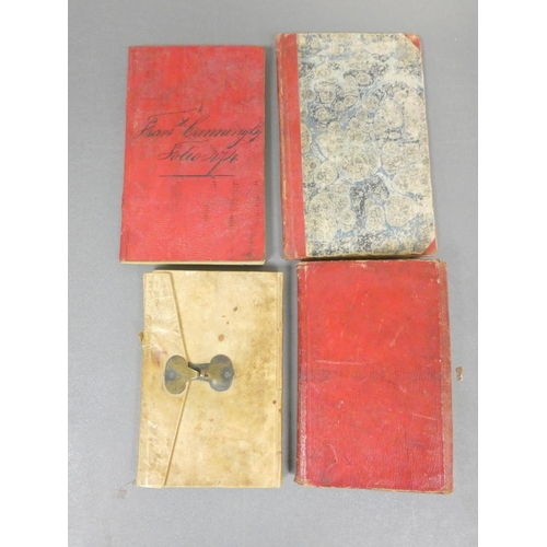 105 - Manuscript Accounts Books.  Mid 18th century limp vellum notebook of agricultural accounts; another ... 