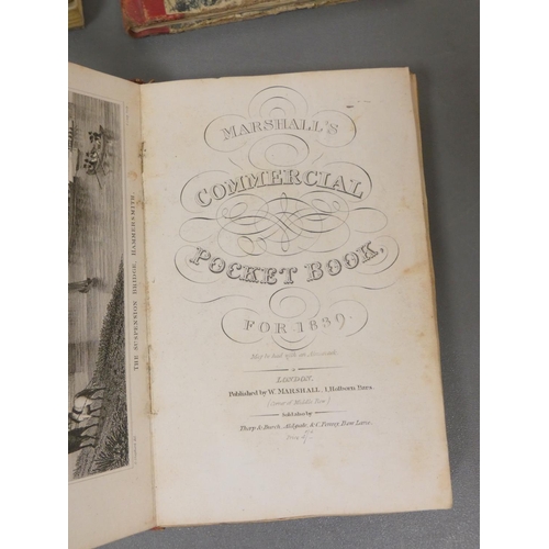 105 - Manuscript Accounts Books.  Mid 18th century limp vellum notebook of agricultural accounts; another ... 