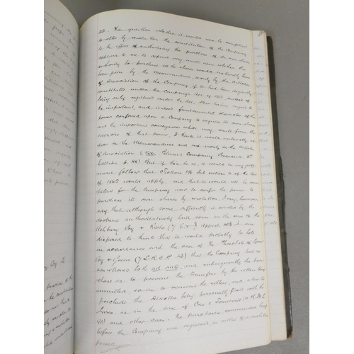 106 - Legal Opinions.  Late 19th/early 20th century neatly written manuscript vol. of opinions in Scottish... 