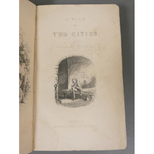 110 - DICKENS CHARLES.  A Tale of Two Cities. Many but not all 1st edition points. Well worn con... 