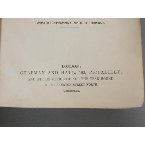 110 - DICKENS CHARLES.  A Tale of Two Cities. Many but not all 1st edition points. Well worn con... 