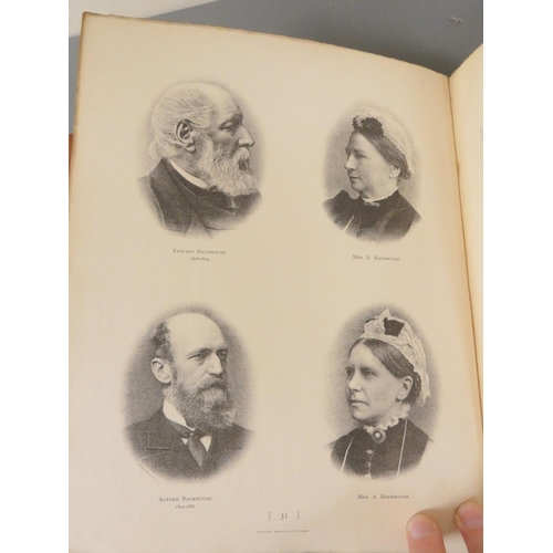 112 - FOSTER JOSEPH.  The Descendants of John Backhouse, Yeoman of Moss Side, Near Yealand Redman, Lancash... 