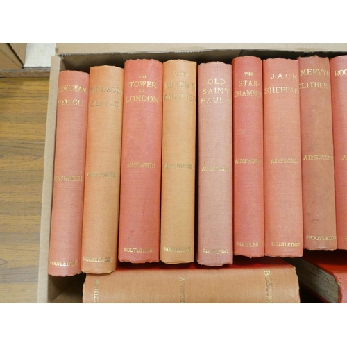 114 - AINSWORTH HARRISON.  The Original Illustrated Edition of the Works. 16 vols. in red cloth.... 