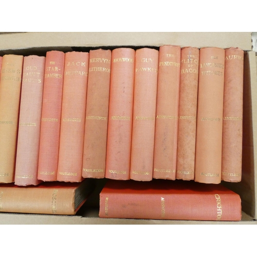 114 - AINSWORTH HARRISON.  The Original Illustrated Edition of the Works. 16 vols. in red cloth.... 