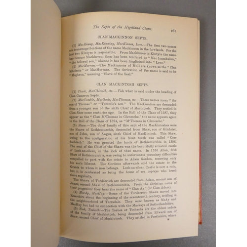 94 - ADAM FRANK.  The Clans, Septs & Regiments of the Scottish Highlands. Illus. Orig. red cloth... 