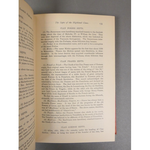 94 - ADAM FRANK.  The Clans, Septs & Regiments of the Scottish Highlands. Illus. Orig. red cloth... 