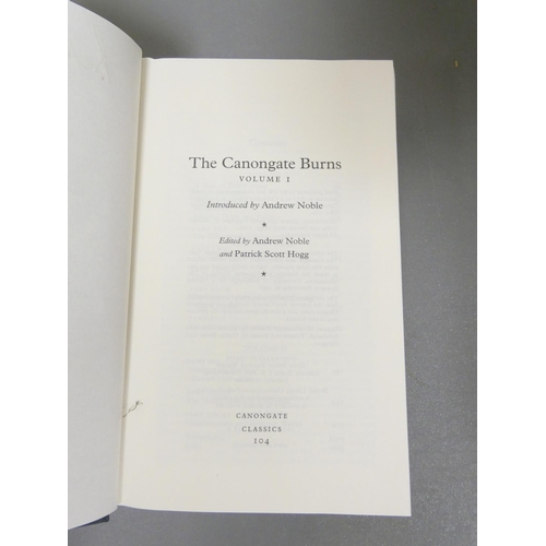 97 - BURNS ROBERT.  The Canongate Burns. 2 vols. in orig. cloth & slip case. Signed & i... 