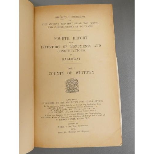 98 - ROYAL COMM. ON ANCIENT & HISTORICAL MONUMENTS.  Galloway, Vol. 1 re. County of Wigtown. Pla... 