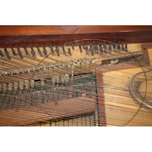 587 - Victorian mahogany table piano, plaque reading R Quest of Bury St Edmunds.Ivory exemption code - BC5... 