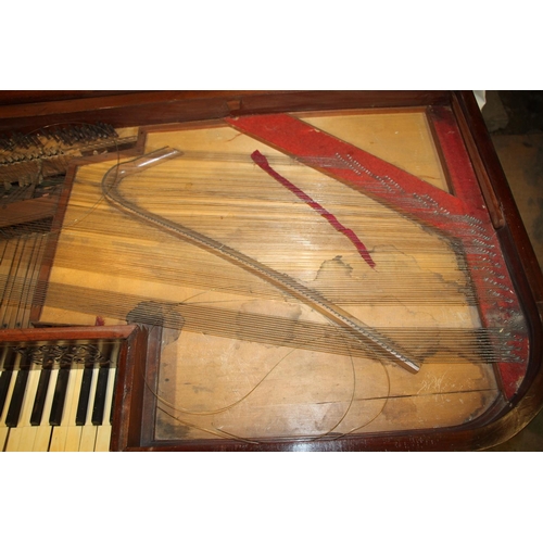 587 - Victorian mahogany table piano, plaque reading R Quest of Bury St Edmunds.Ivory exemption code - BC5... 