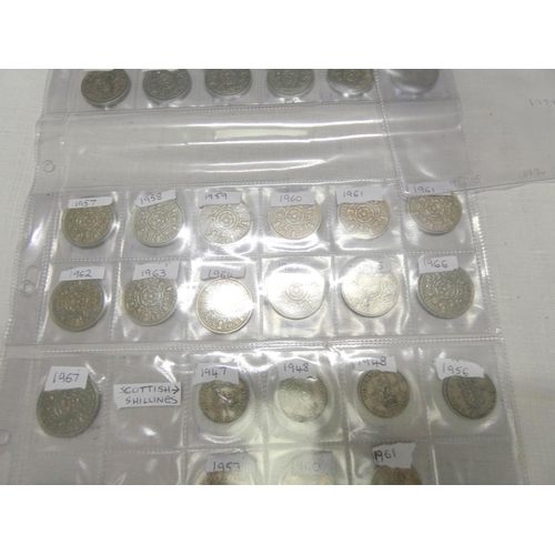 228 - Bag of English coins to include shillings and sixpences.