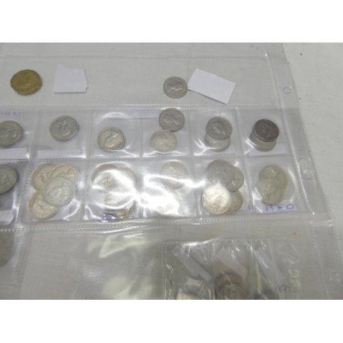 228 - Bag of English coins to include shillings and sixpences.