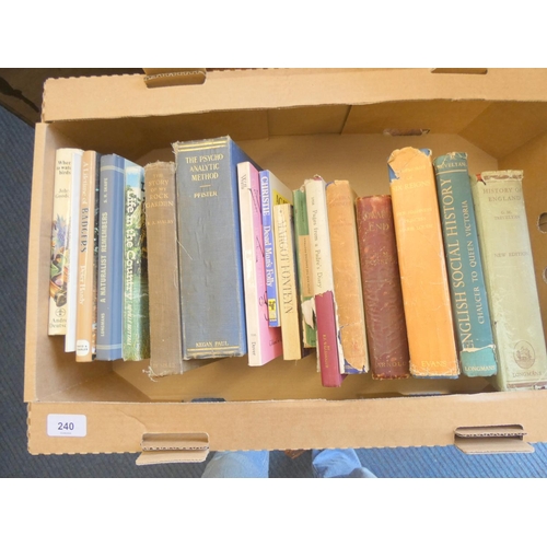 240 - Large box of books, some history related.