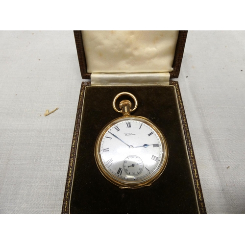 252 - Vintage cased Waltham pocket watch.