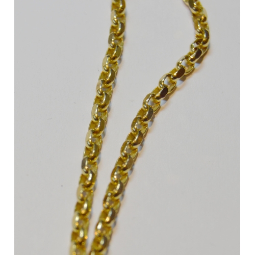 139 - 9ct gold pendant of drop form with tiny diamonds, with 9ct gold necklet, gross 15.4g gross.