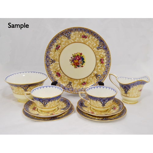 229 - Royal Worcester porcelain part china tea service by Walter Sedgley, c. mid-20th century, comprising ... 