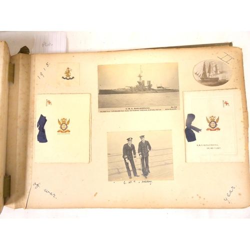 331 - PHOTOGRAPHS. Album of Commander C. W. Tinson, Naval interest.  Oblong folio album with ver... 