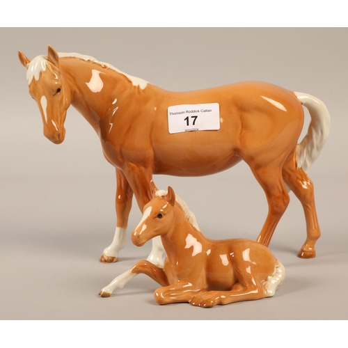 17 - Beswick horse and a foal