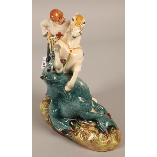 23 - Royal Doulton figure St George and the dragon, HN2051