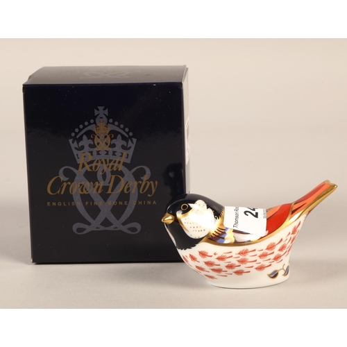 24 - Royal Crown Derby paperweight Coal Tit with box