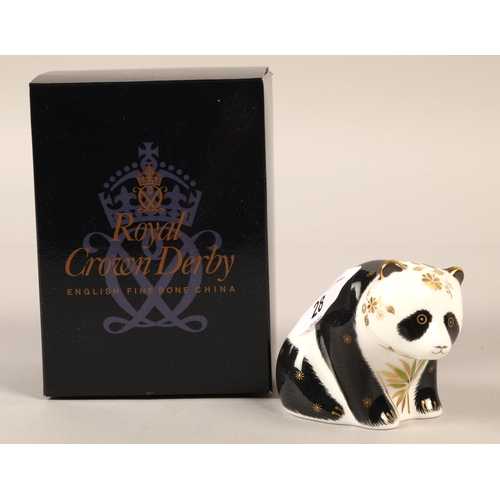 28 - Royal Crown Derby paperweight Baby Panda with box