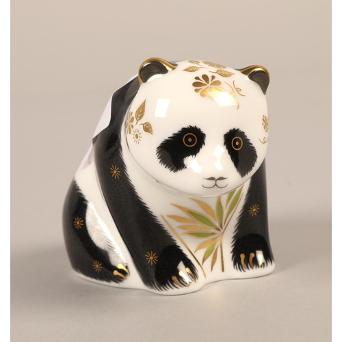 28 - Royal Crown Derby paperweight Baby Panda with box