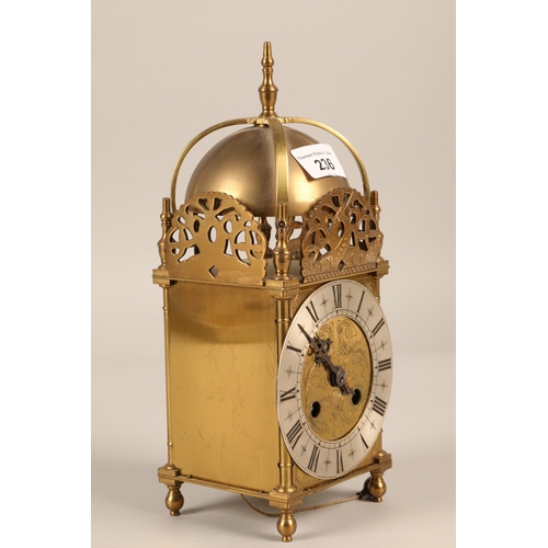 236 - Brass lantern clock