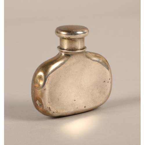 239 - Miniature silver hip flask, Birmingham 1921, 43g