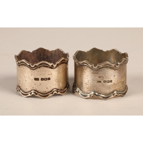 241 - Cased silver napkin ring, and another, gross weight 70g