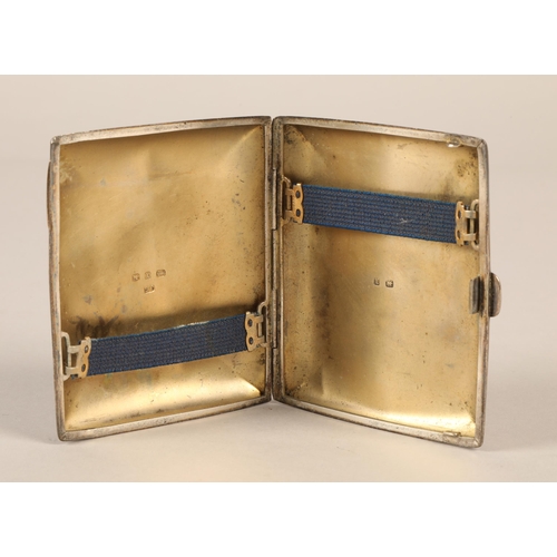 244 - Silver cigarette case, hallmarked Birmingham 1897, 84g