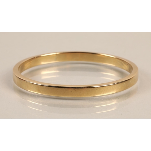 54 - 9ct gold heavy stiff bangle, 49g