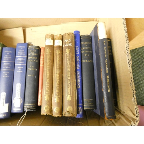 117 - Local History & Memoirs, etc.  A carton of various vols. incl. Scottish & Manchester interes... 