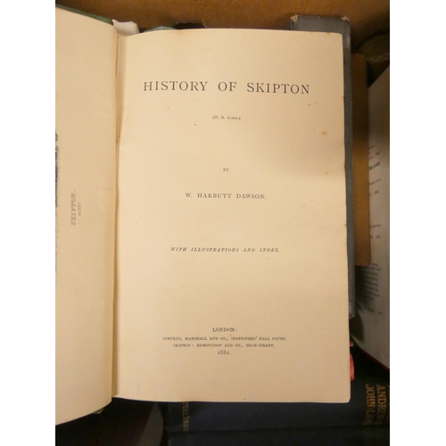 119 - DAWSON W. H.  History of Skipton. Illus. Orig. green cloth gilt. 1882; also a large carton... 