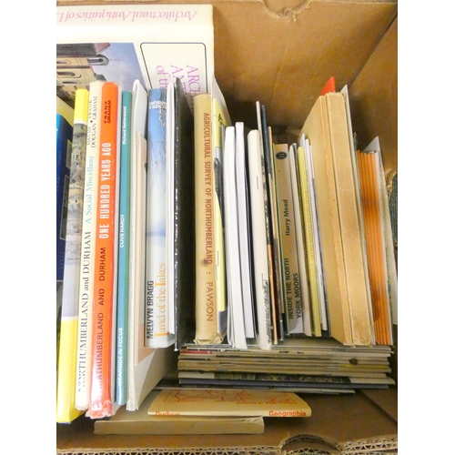 120 - Northumberland, Durham & Yorkshire.  A large carton of books & softback publicatio... 