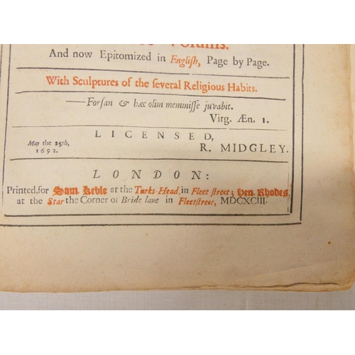 142 - JOSEPHUS FLAVIUS.  The Works. 2 vols., trans. by Thompson & Price. Eng. frontis & ... 